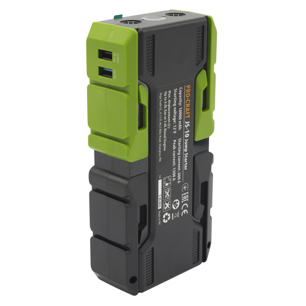 Назва товару: Пуско-зарядний пристрій Procraft JS10