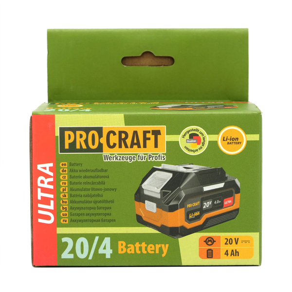 Аккумуляторная батарея Procraft Battery20/4 Ultra (20В, 4Ач)