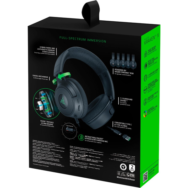 Навушники Razer Kraken V4 X (RZ04-05180100-R3M1)