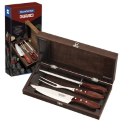 Барбекю TRAMONTINA Barbecue 3пр (ніж, вилка, мусат) інд.бл (21198/764)