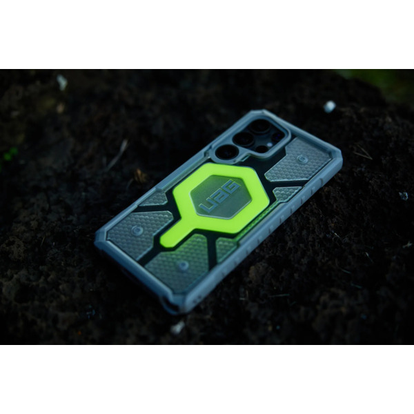 Панель UAG Pathfinder Clear with Magnet Bundle Active для Samsung Galaxy S25 Ultra Neon Lanyard (2144831BV01)