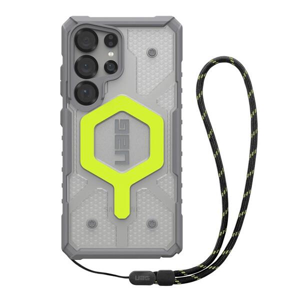 Панель UAG Pathfinder Clear with Magnet Bundle Active для Samsung Galaxy S25 Ultra Neon Lanyard (2144831BV01)
