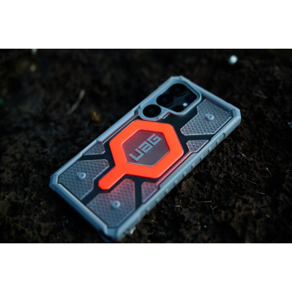 Чохол + ремінець UAG для Samsung Galaxy S25 Ultra, Pathfinder Clear with Magnet Bundle, Active Lava Lanyard (2144831BV02