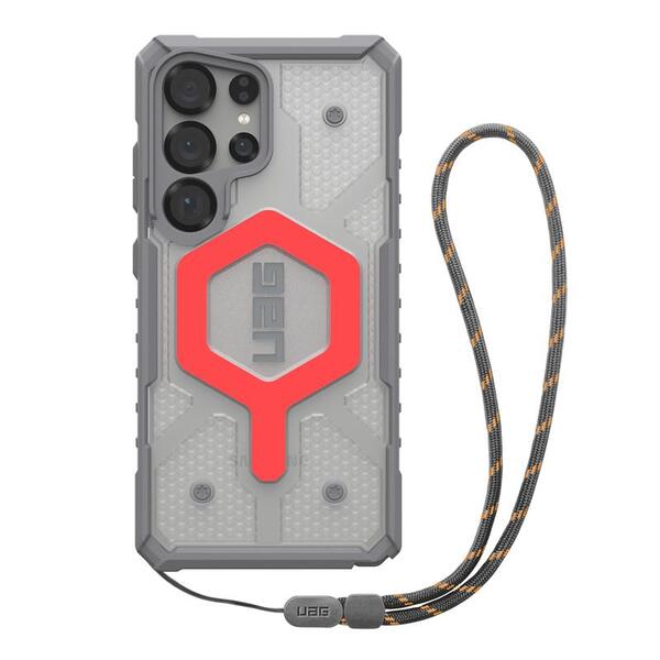 Чохол + ремінець UAG для Samsung Galaxy S25 Ultra, Pathfinder Clear with Magnet Bundle, Active Lava Lanyard (2144831BV02