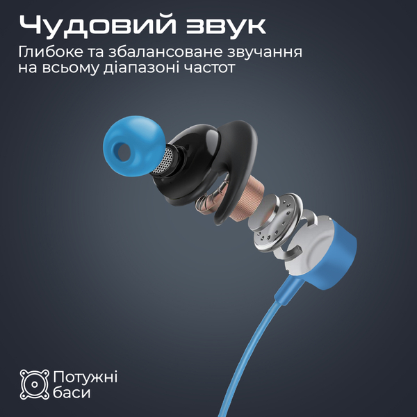 Наушники Promate Blend Blue