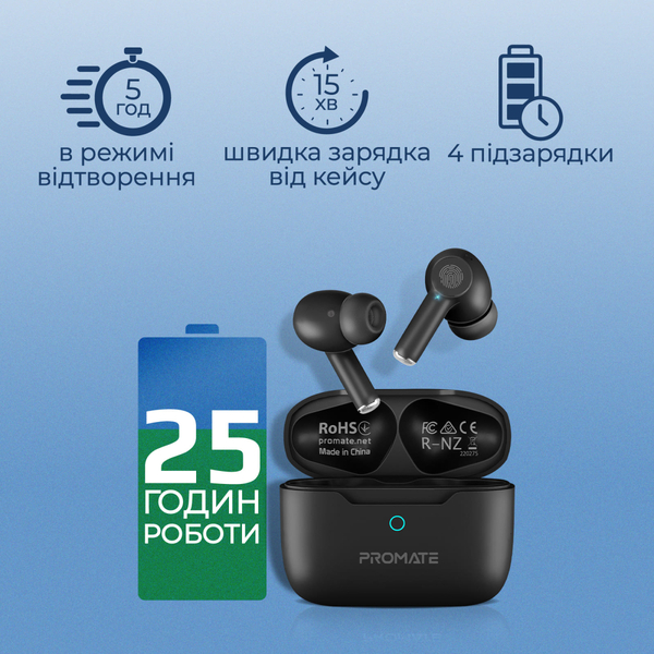 Наушники Promate ProPods Black