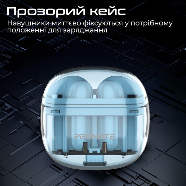 Навушники Promate TransPods Blue