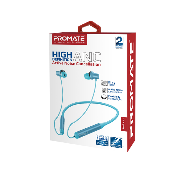 Навушники Promate Velcon Blue