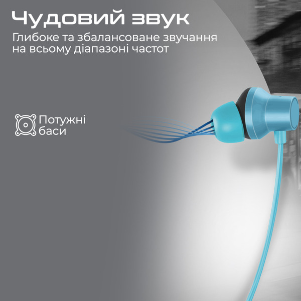 Навушники Promate Velcon Blue