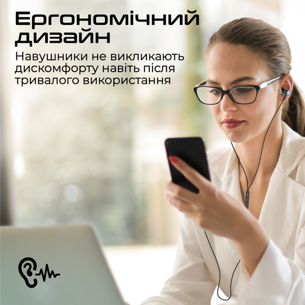 Навушники Promate Silken-C Black