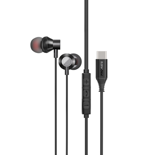 Навушники Promate Silken-C Black