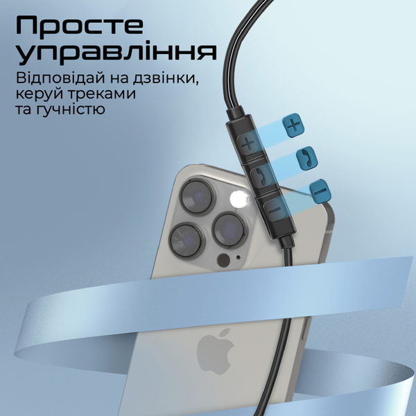 Навушники Promate Silken-C Grey