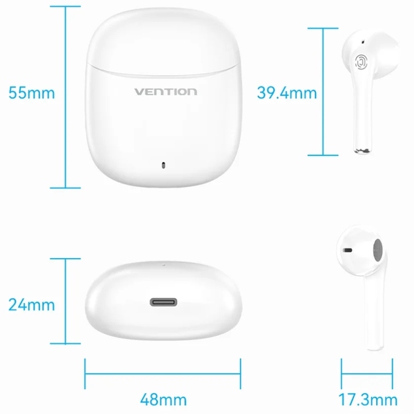 Навушники TWS Vention Elf Earbuds E02 White