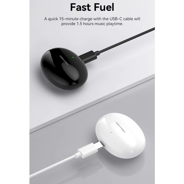 Навушники TWS Vention Elf Earbuds E01 Black