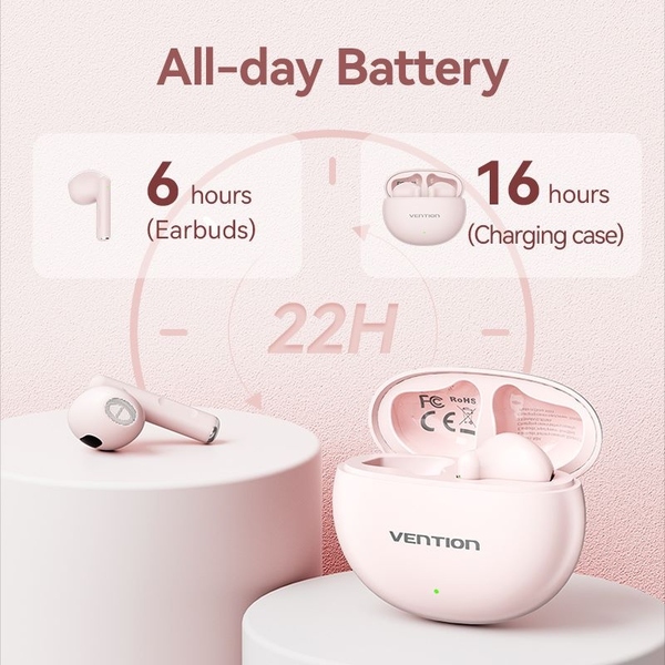 Наушники TWS Vention Elf Earbuds E06 Pink