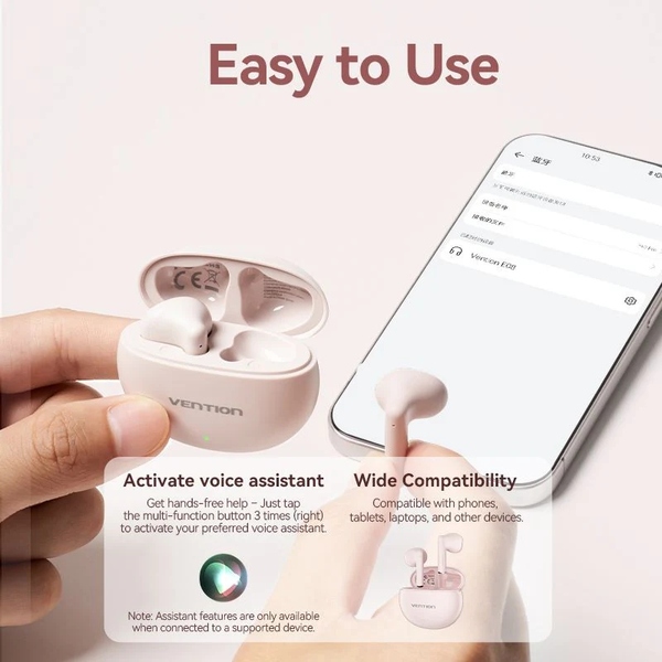 Наушники TWS Vention Elf Earbuds E06 Pink