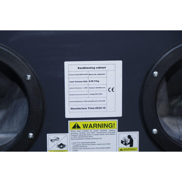 Піскоструйна камера MAST MSC350FD+DC15 (передні дверцята)