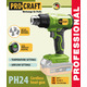 Акумуляторний фен промисловий Procraft PH24 (без акб та зп)