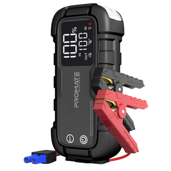 Пускозарядное устройство Promate SparkTank-20 20000mAh 1000A/2000A Jump Starter Black