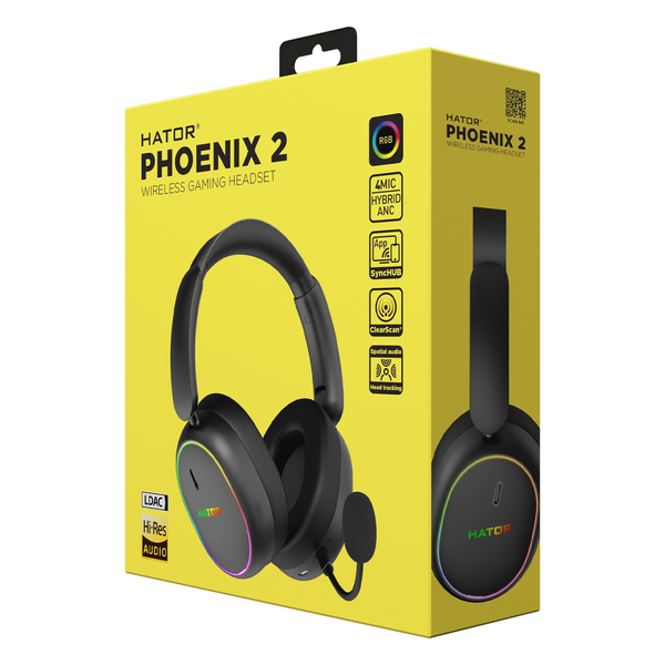Навушники Hator Phoenix 2 Wireless Black (ESH40)