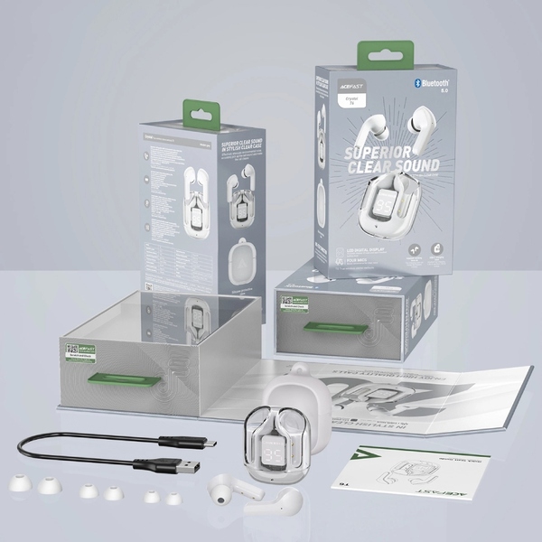 Навушники TWS Acefast T6 modern grey