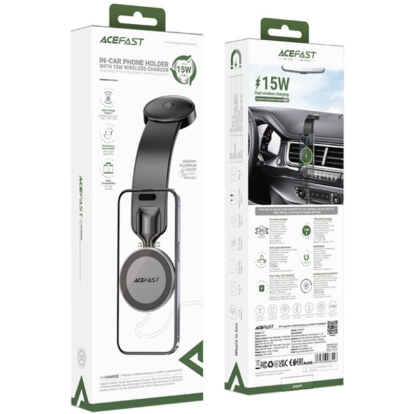 Автомобільне кріплення для смартфона D37 Magnetic wireless (на панель) Acefast