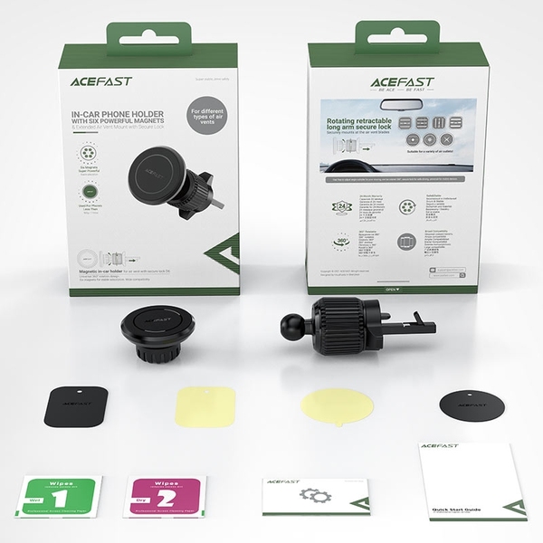 Автомобільне кріплення для смартфона D6 air outlet magnetic Acefast