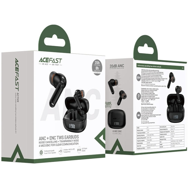 Навушники TWS Acefast W1 black