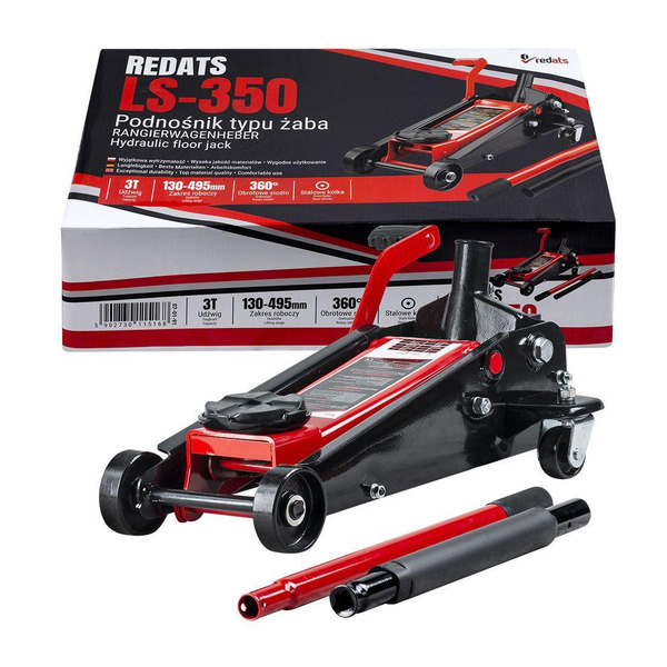 Підкатний гідравлічний домкрат 3 т із швидким підйомом (ножний насос) REDATS LS-350