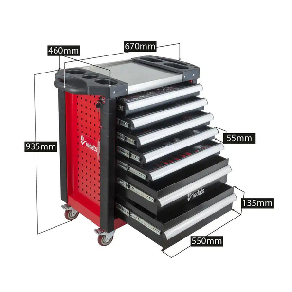 Візок для майстерні з інструментами 420 ел. REDATS