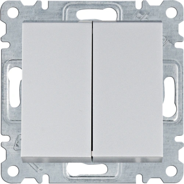 Вимикач Hager Lumina WL0052 2-кл. універсальний