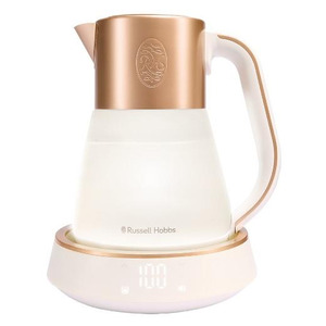Электрочайник Russell Hobbs Calm, 1.7л, стекло, музыка, подсветка, сенсор, бело-медный