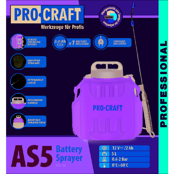 Акумуляторний обприскувач Procraft AS5
