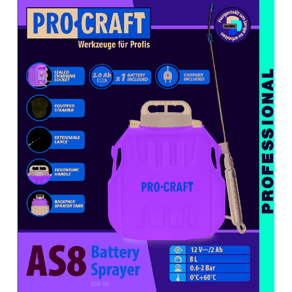 Акумуляторний обприскувач Procraft AS8