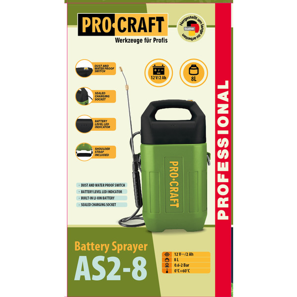 Акумуляторний обприскувач Procraft AS2-8