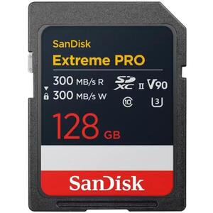 Карта пам'яті SanDisk SD 128GB C10 UHS-II U3 R300/W300MB/s Extreme Pro V90
