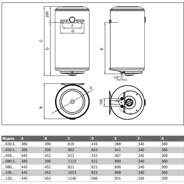 Бойлер BOSCH TR2000T 30 SB