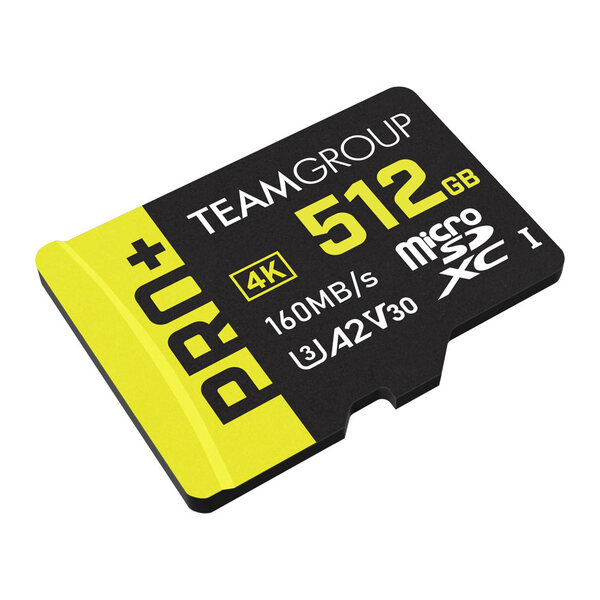 Карта памяти MicroSDXC 256GB UHS-I/U3 Class 10 Team Pro+ R160/W110MB/s + SD-адаптер (TPPMSDX256GIA2V3003)