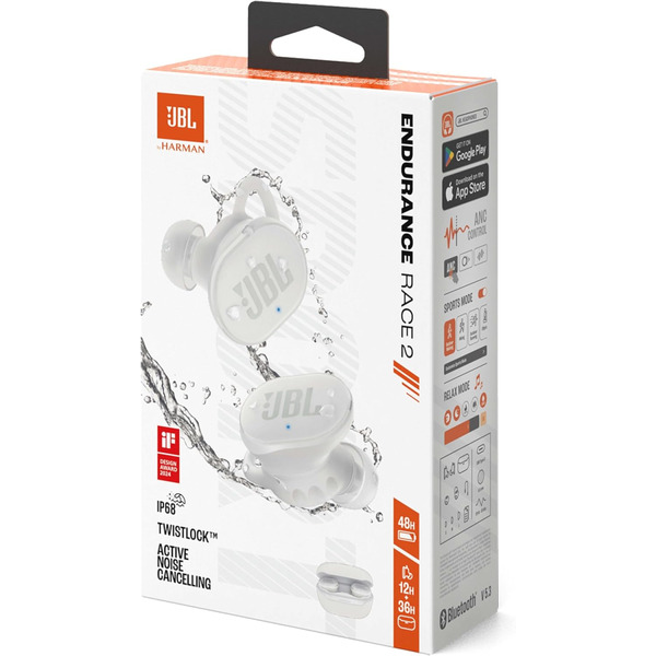 Bluetooth-гарнитура JBL Endurance Race 2 White (JBLENDURACE2WHT)