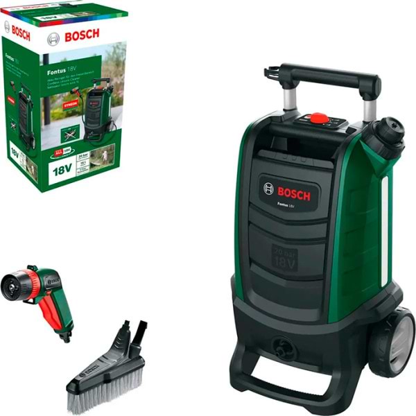 Мінімийка акумуляторна Bosch Fontus 18V 18В 20бар 386л/год 7.5кг без АКБ та ЗП