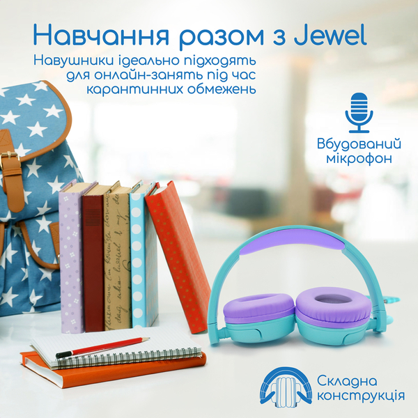 Навушники Promate Jewel Aqua