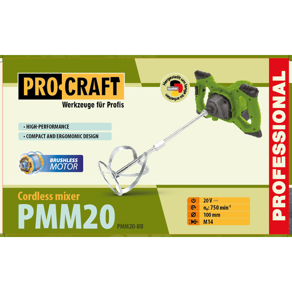 Аккумуляторный строительный миксер Procraft PMM20 (без акб и зп)