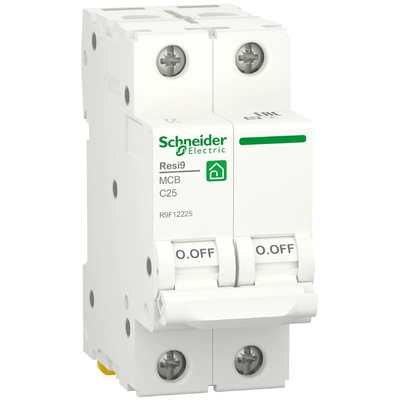 Автоматичний вимикач Schneider Electric RESI9 25 А, 2P, крива С, 6кА