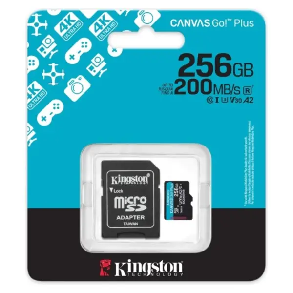 Карта пам`яті Kingston Canvas Go! Plus SDCG4/256GBSP