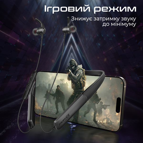 Bluetooth-гарнитура Promate Leap-200h Black