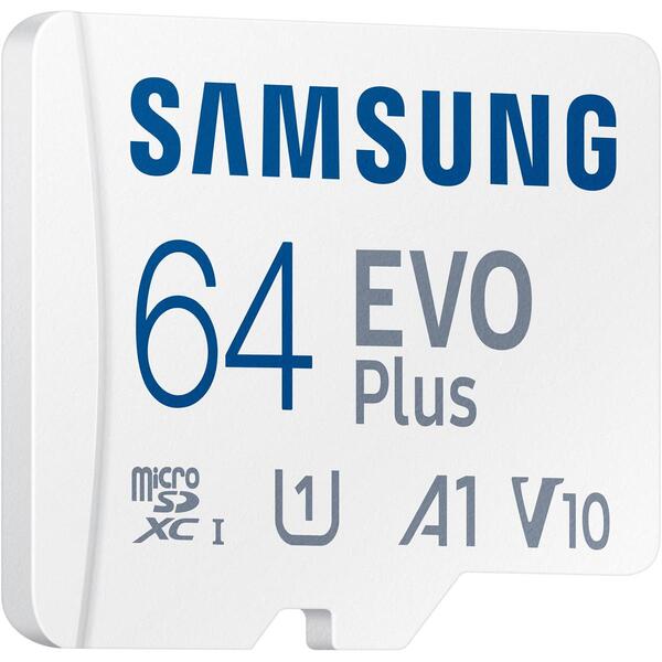Карта памяти MicroSDXC 64GB UHS-I/U3 Class 10 Samsung Evo Plus R160MB/s + SD-адаптер (MB-MC64SA/EU)