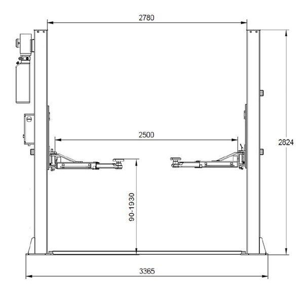 Автоматичний двоколонний підйомник REDATS L-220