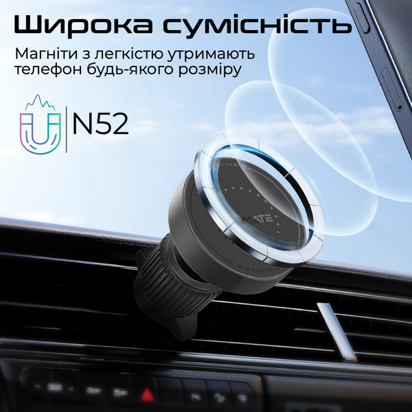 Автомобильное зарядное устройство Promate Magdrive-r Black