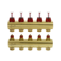 Колектор теплої підлоги Danfoss FHF-5F c ротаметрами (088U0525)