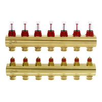 Колектор теплої підлоги Danfoss FHF-7F c ротаметрами (088U0527)